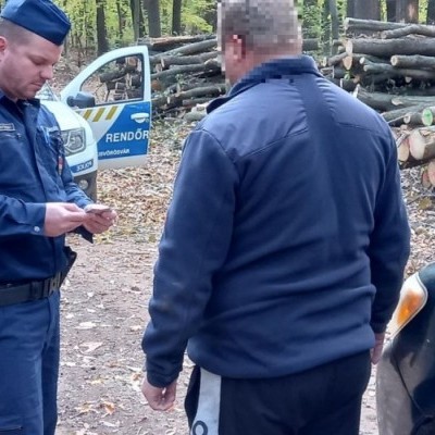 Rendőrök  ellenőriztek a Pilis erdeiben