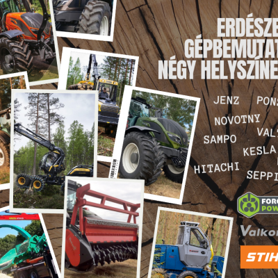 Készülj gépbemutatóval az erdészeti géptámogatásra - Négy helyszínen  Ponsse, Valtra, Sampo, Jenz és mások